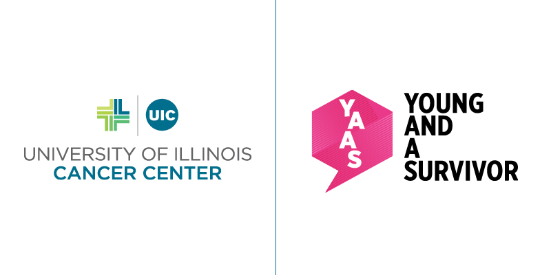 UI Cancer Center logo and YAAS logo