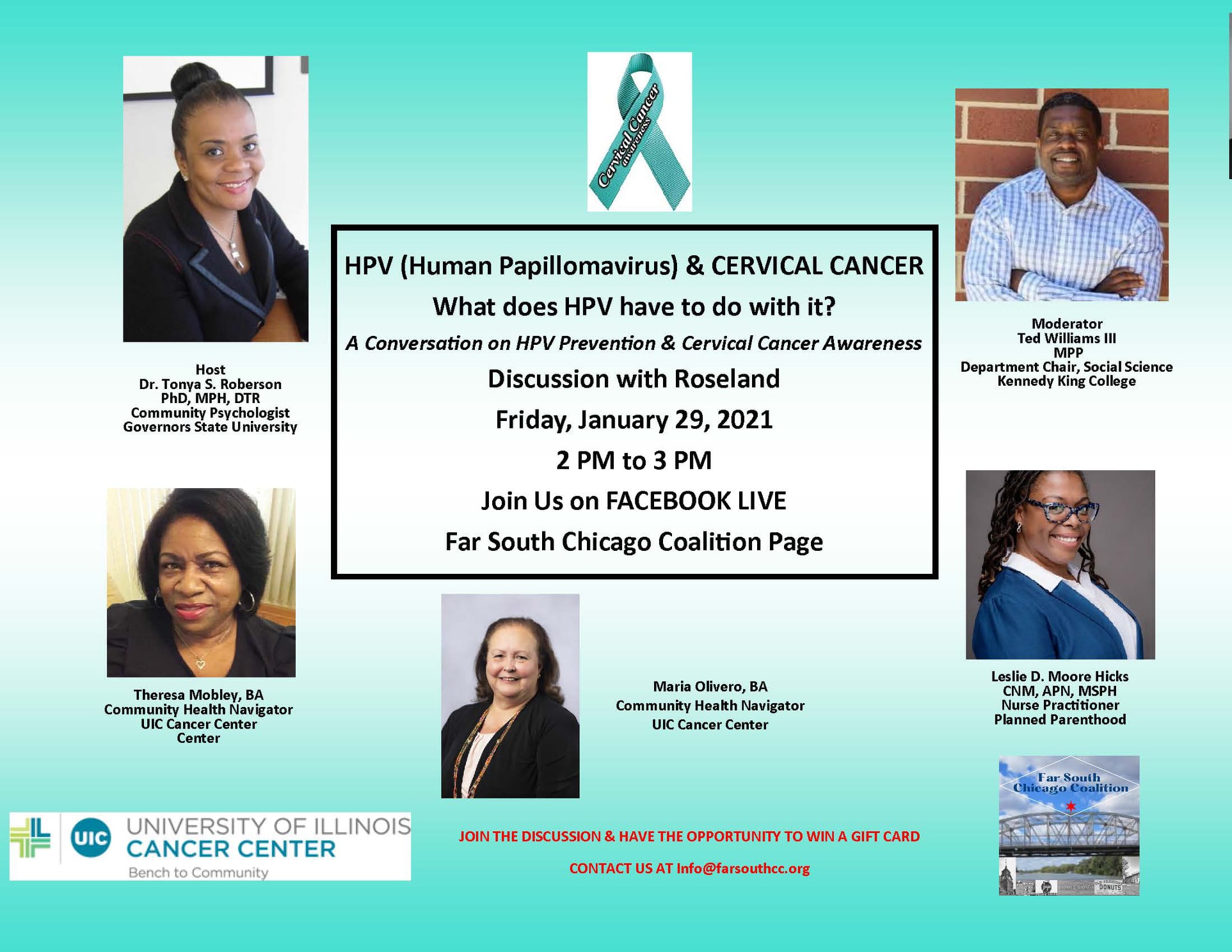HPV and Cervical Cancer event flyer