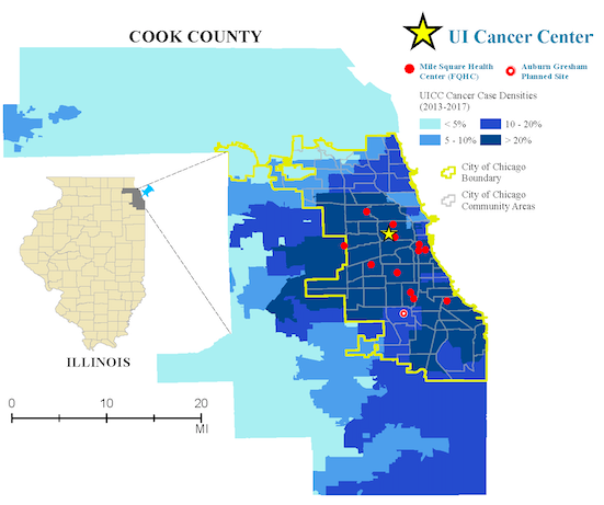 University Of Illinois Cancer Center Catchment Area University Of   UI Cancer Center Catchment Area March 2021 