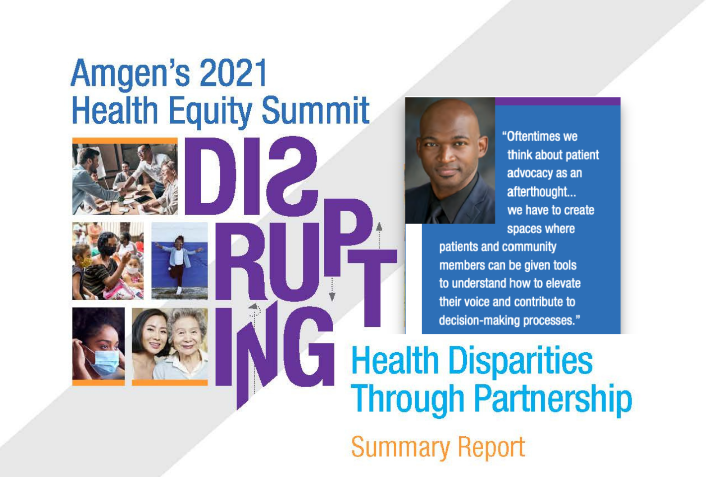 Health Equity Summit graphic with Karriem Watson's photo