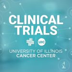 Clinical Trials graphic and Cancer Center logo