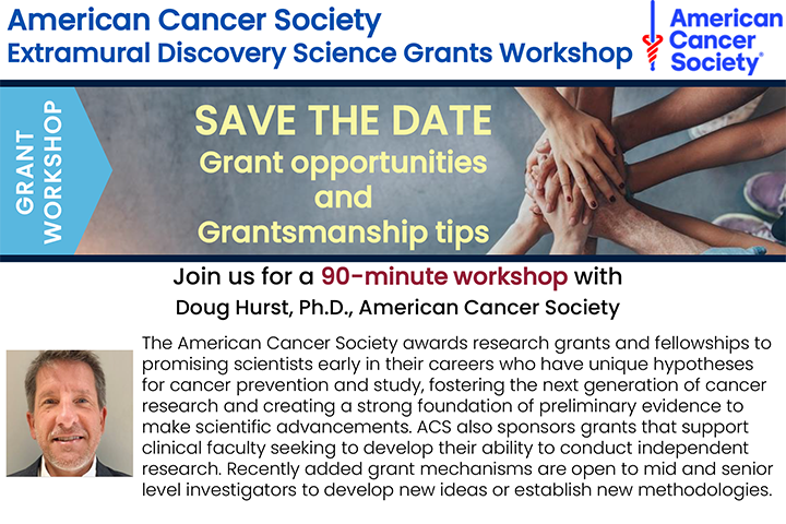 Graphic with seminar details by the American Cancer Society
