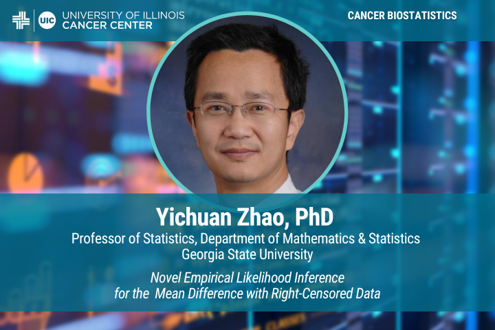 photo of Yichuan Zhao, PhD the featured speaker of this biostatistics seminar