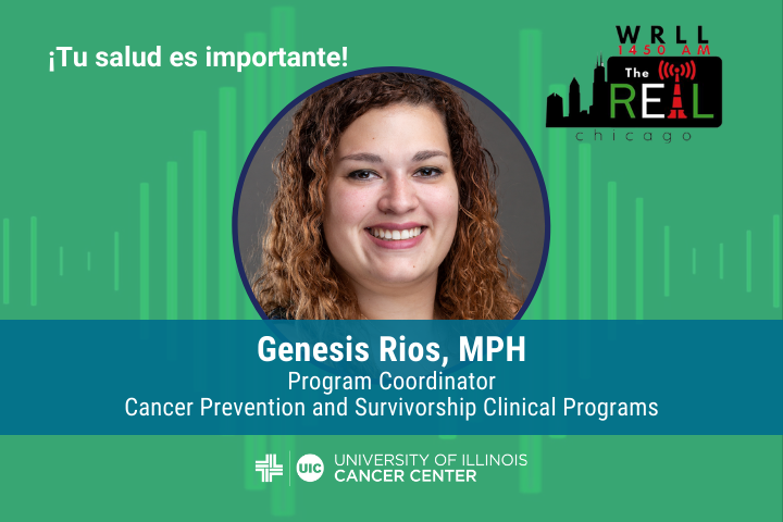 Genesis Rios, MPH will be the guest on the WRLL segment What is Cancer Survivorship and How Can Survivorship Programs Help After a Cancer Diagnosis?