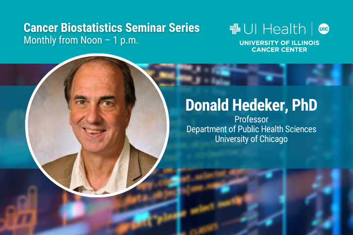 Seminar graphic and photo of Donald Hedecker, PhD