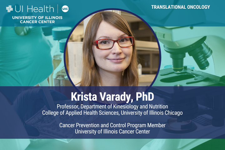 Translational Oncology Seminar Graphic with Krista Varady, PhD's headshot