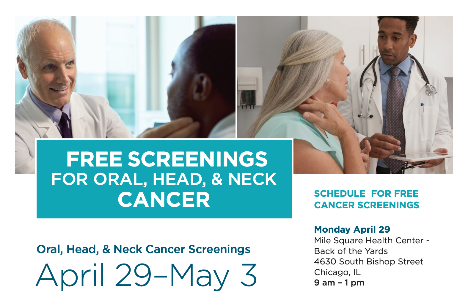 Oral, Head, & Neck Cancer Screenings Event Image