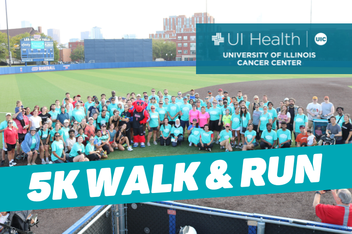 The Cancer Center 5K Group Photo taken at Curtis Granderson Stadium