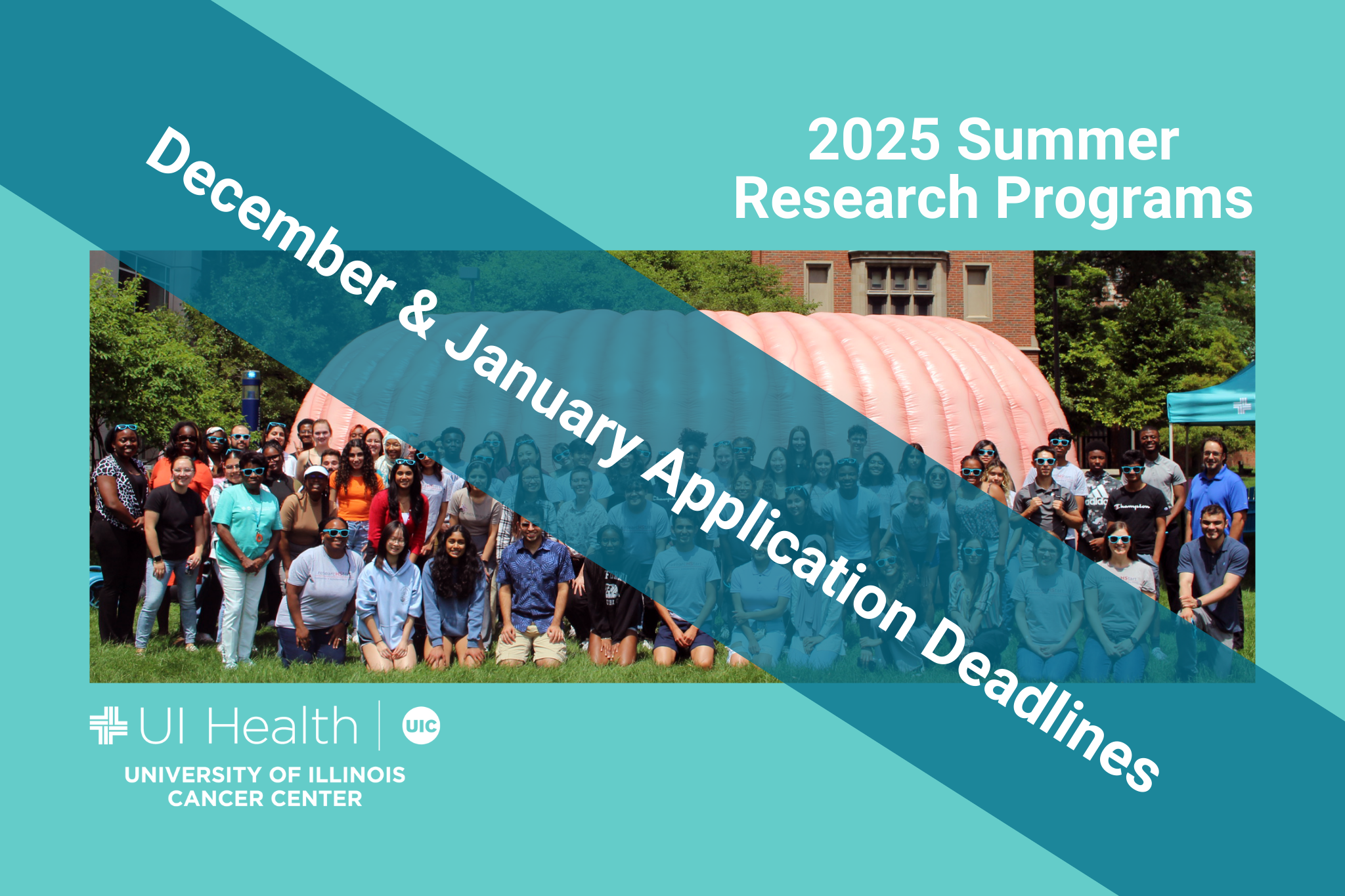 December and January deadlines for 2025 summer cancer research programs.