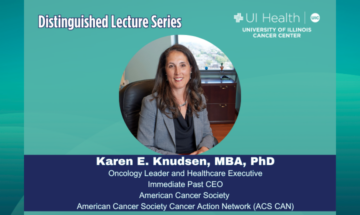 Image of Internationally recognized oncology leader and healthcare executive Karen E. Knudsen, MBA, PhD,