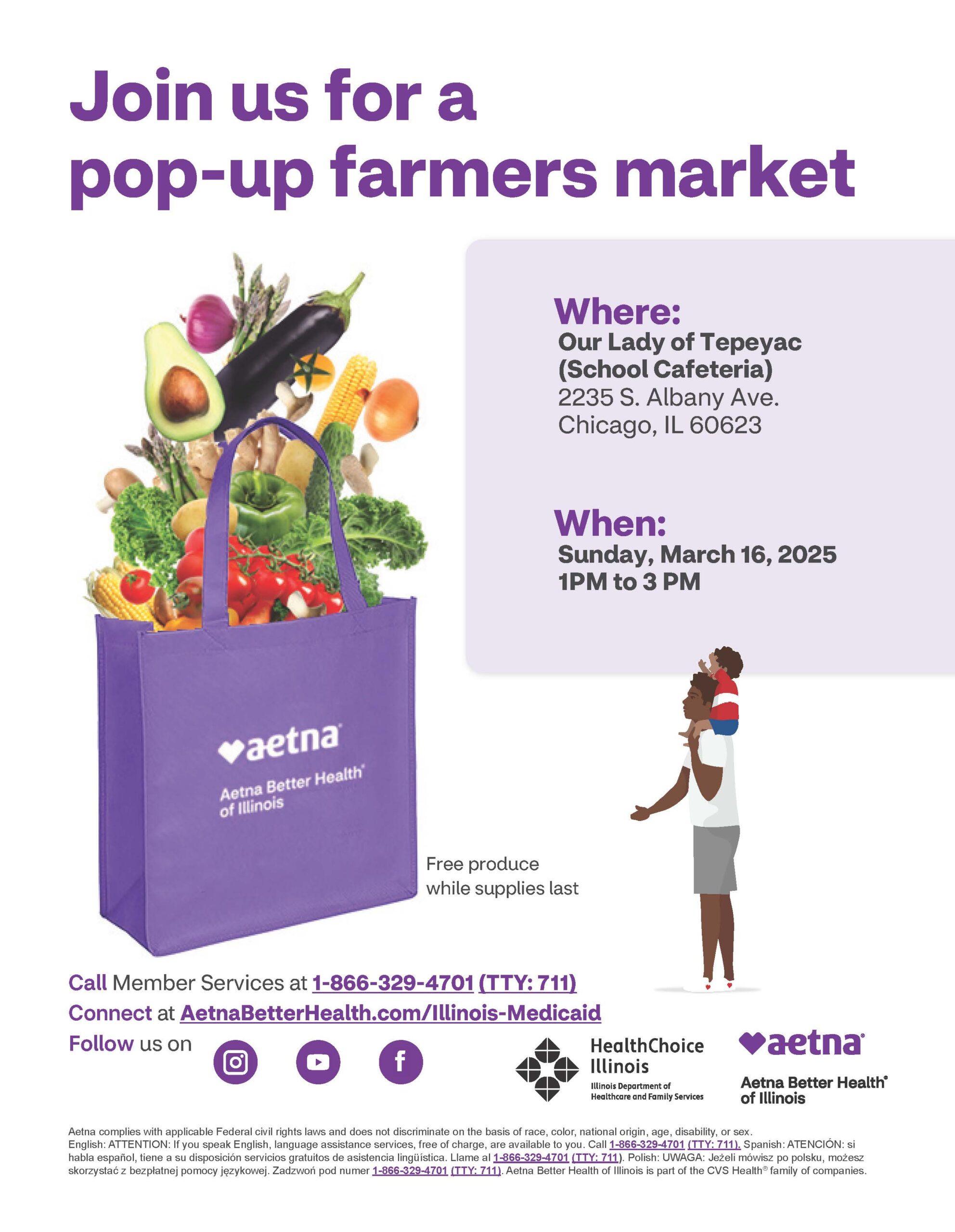 Image for pop-up farmers market and health event