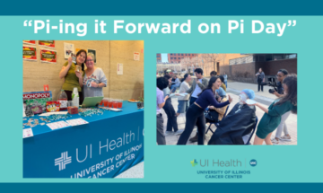 Images of "Pi-ing it Forward on Pi Day" fundraiser.